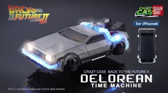 映画『バック・トゥ・ザ・フューチャー』に登场するタイムマシンがiPhone6ケースに！　LEDが発光したりドアが开いたり…本格的すぎて胸アツ!!
