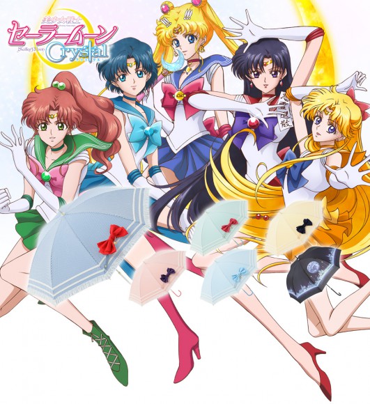 大きなリボン×シンプルストライプ柄が可爱い♪ アニメ「美少女戦士セーラームーンCrystal」のコラボ伞が登场