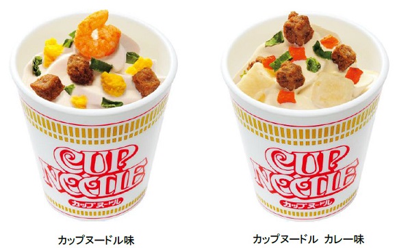 杯麵口味的霜淇淋终于出现！ 连配料都重现的高水準呈现，一整个被吸引～!!
