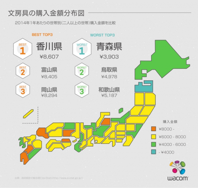 文房具好きはどこの県？〜文房具の购入金额比较と文房具の歴史〜