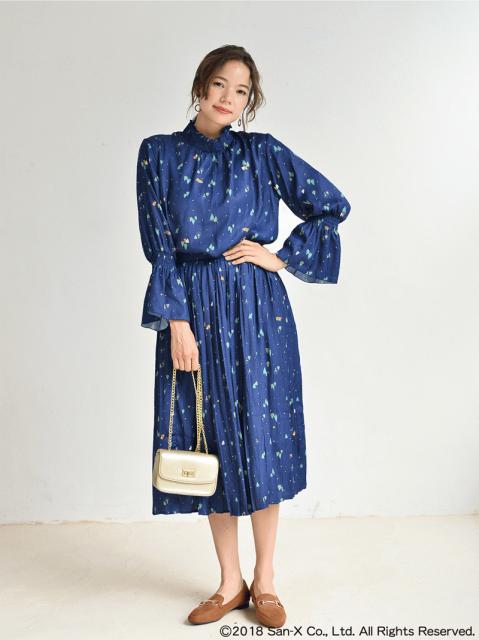 earth music&ecology X Rilakkumaリラックマ15週年纪念商品-上衣与百褶裙