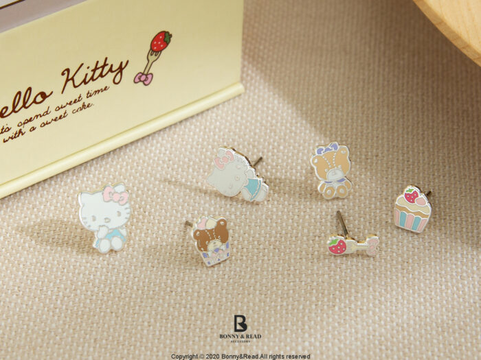 Hello Kitty 甜蜜午茶耳环组_Bonny _ Read 饰品_01
