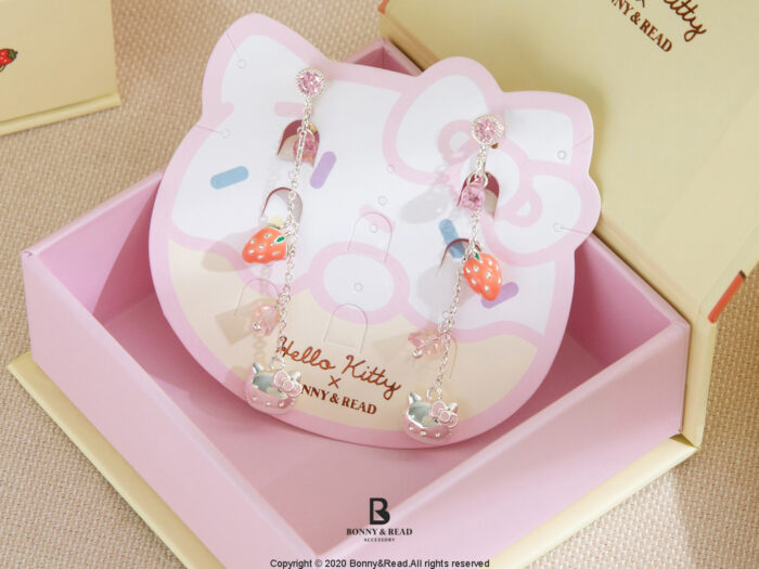 Hello Kitty 草莓甜心夹式耳环_Bonny _ Read 饰品_01